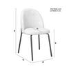 STOL ELORA - ljusgrå/grå, Modern, metall/textil (48/86/55cm) - Bessagi Home