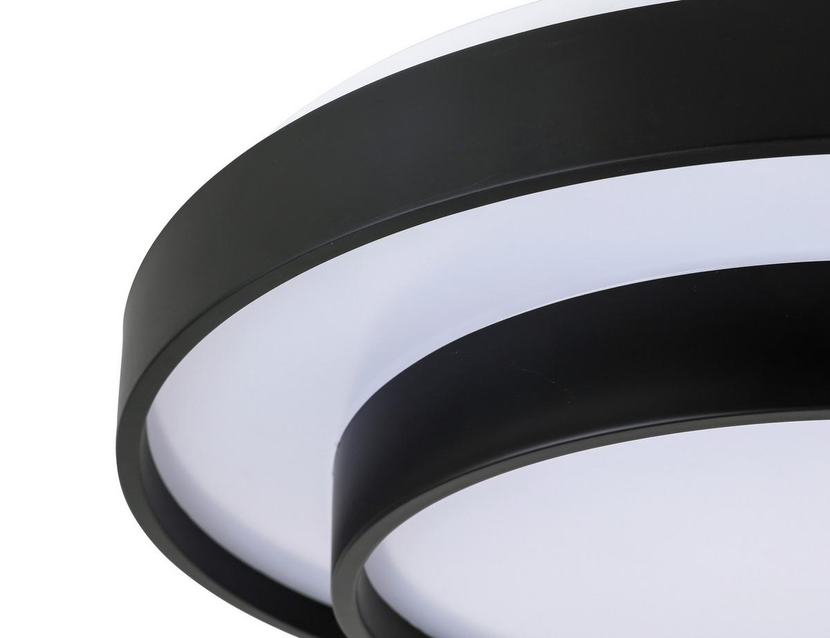 LAMPA SUFITOWA LED RIKU - czarny, Modern, tworzywo sztuczne/metal (48/8,5cm) - Bessagi Home