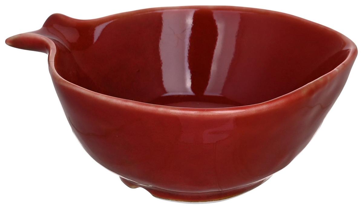 Dekoschale Jolie Rot - Rot, KONVENTIONELL, Keramik (13,1/4,8/10,6cm) - Mömax