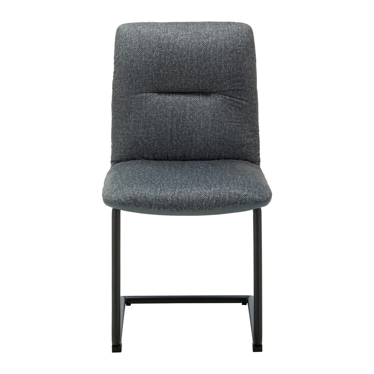 KRZESŁO NA PŁOZIE SARAH - ciemnoszary/czarny, Modern, metal/drewno (49/88/59cm) - Bessagi Home