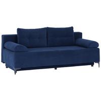 Canapea extensibila PARIS - albastru/negru, Modern, metal/lemn (200/98/90cm)