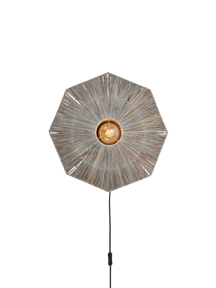 Falilámpa Panama - sötétszürke, Basics, természetes anyagok (45/7cm) - Good & Mojo