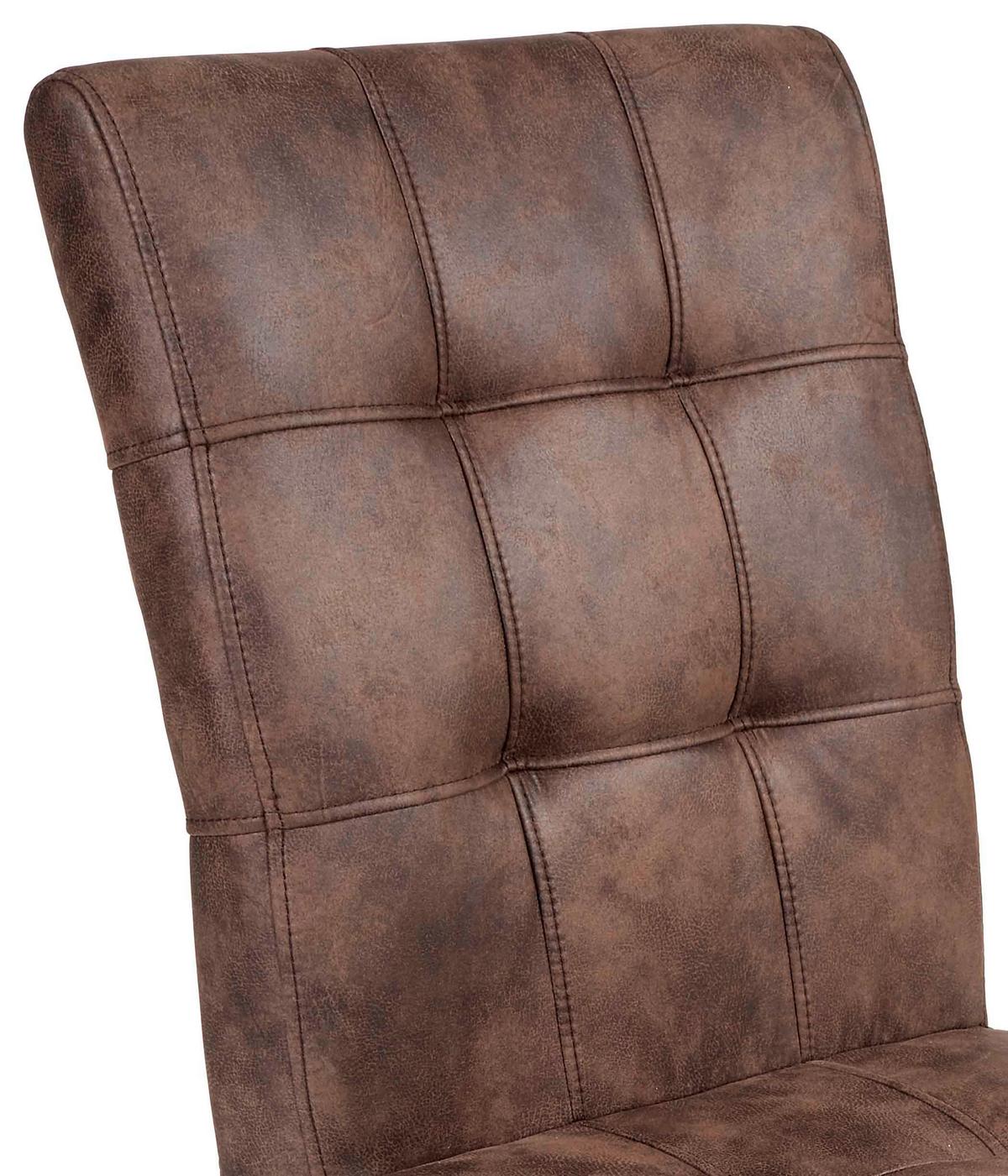 Nihajni Stol Donna, Vintage Rjava - rjava/antracit, Moderno, kovina/tekstil (42/91/62cm)