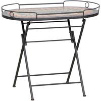 GARTENBEISTELLTISCH 380831 - Multicolor/Schwarz, MODERN, Keramik/Metall (68/41/60cm) - Siena Garden