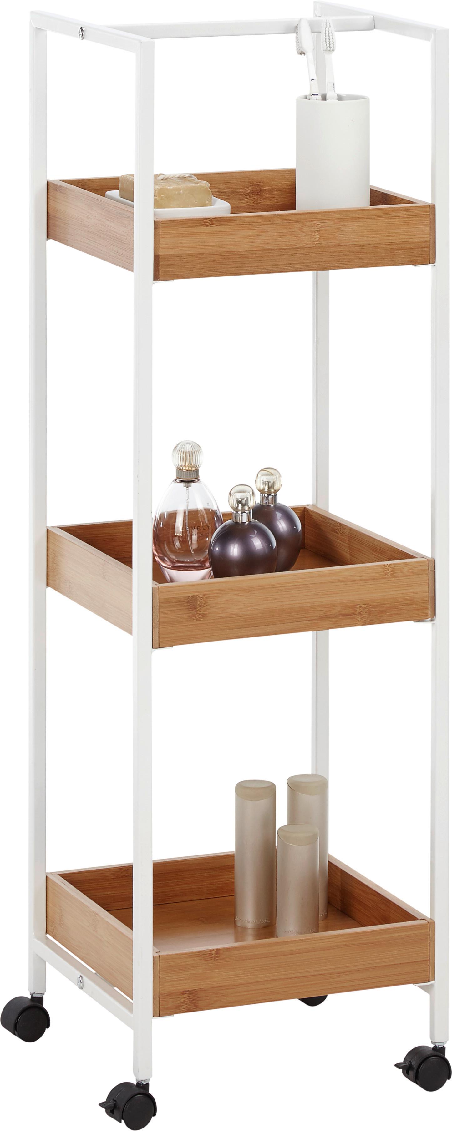 Dodatni Regal Livia, Barva Hrasta, Bela - barve hrasta/bela, Moderno, kovina/les (29/89/27cm) - Mömax