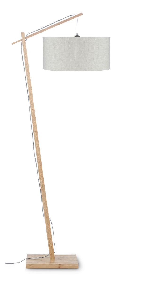 Stoječa Svetilka Andes, Bež, Bambus - naravne barve/bež, Design, tekstil/les (47/176/23cm) - Good & Mojo
