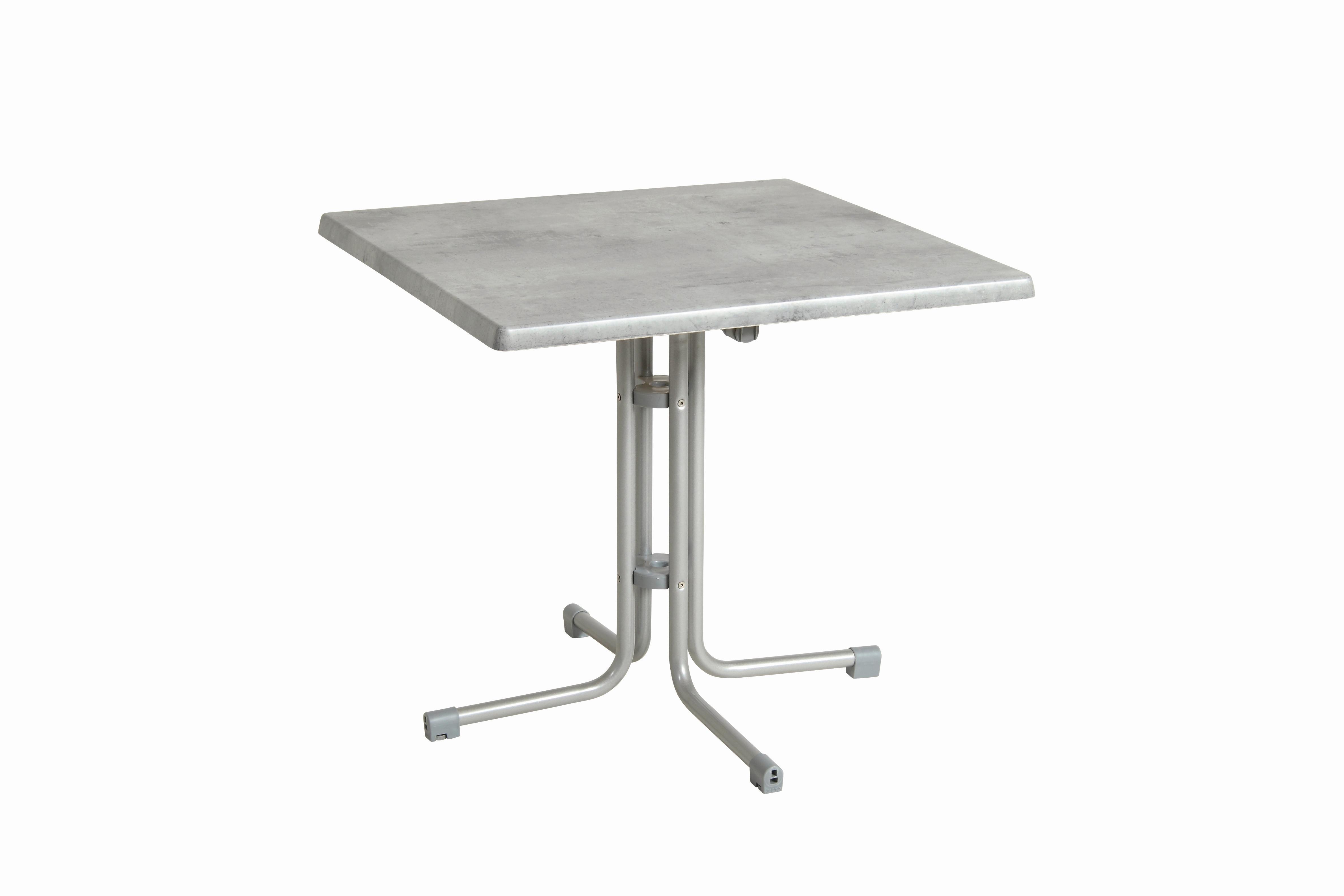 Gartentisch klappbar Acamp Metall/Holzwerkstoff L: 70 cm - Platinfarben/Grau, Basics, Holzwerkstoff/Metall (70/70/72cm) - Gardenson