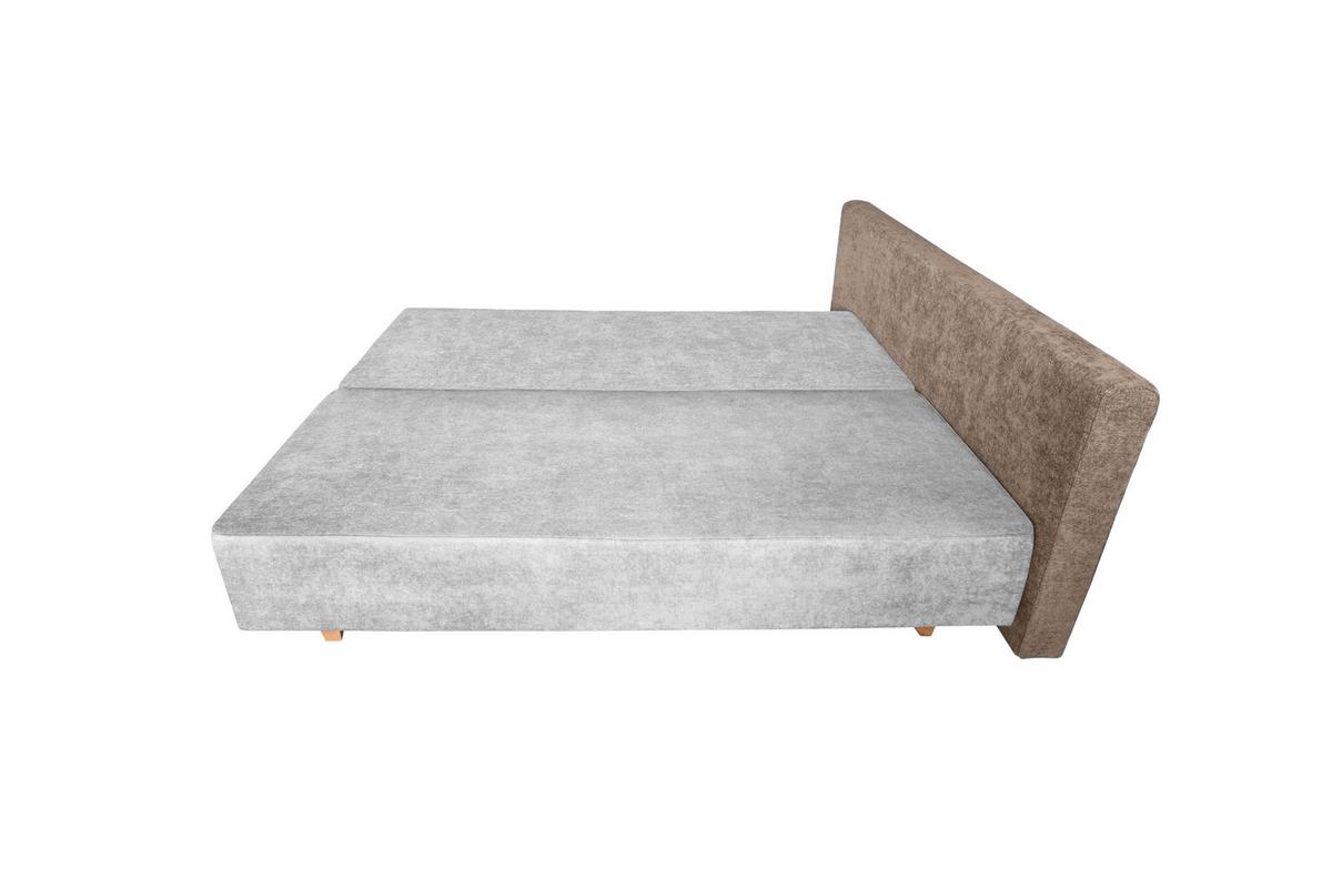 Boxspring Kanapéágy Bloom - krémszínű/barna, Modern, műanyag/faalapú anyag (292/79/215cm)
