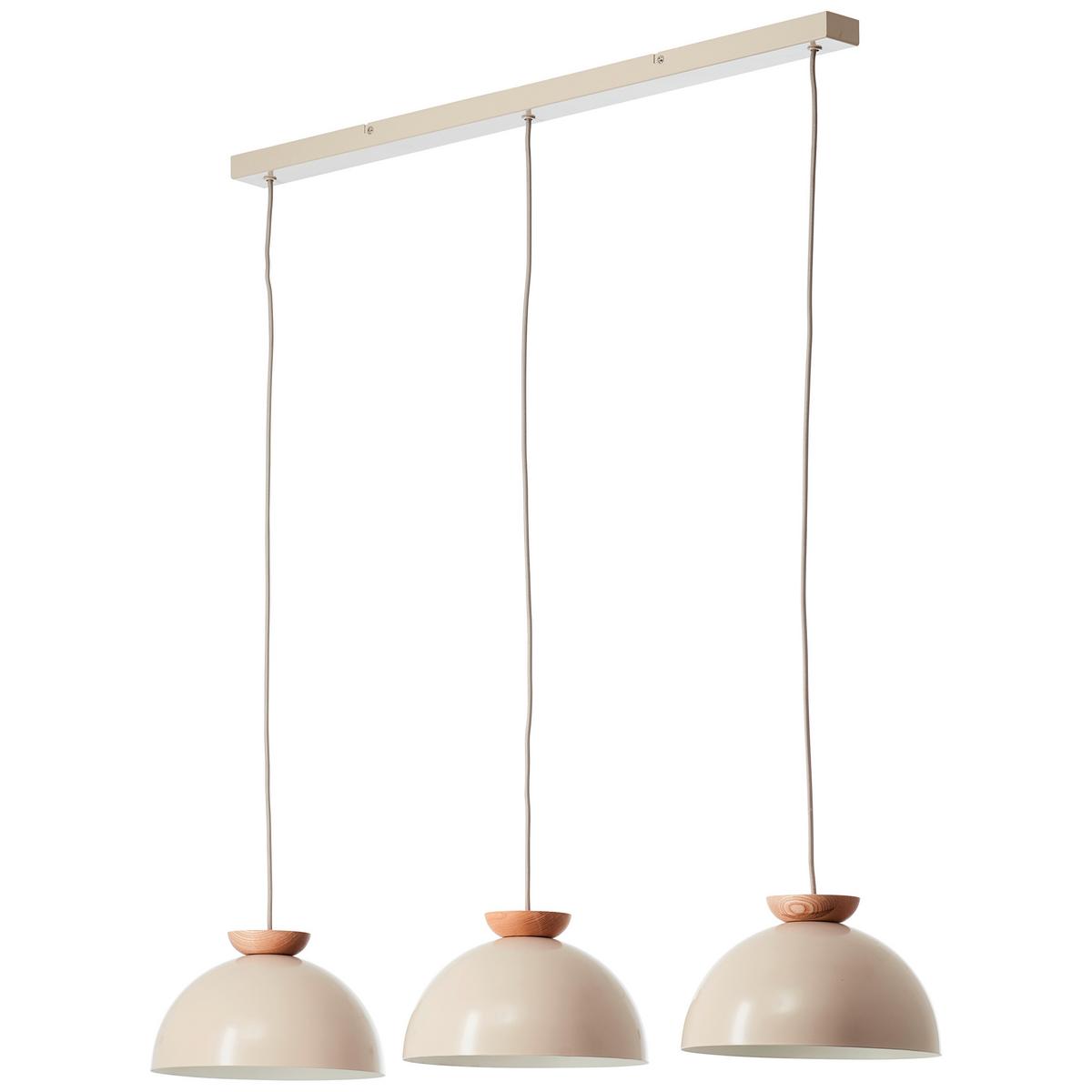 Pendelleuchte Nalam Naturfarben max. 40 Watt - Beige/Naturfarben, Design, Holz/Metall (25/100/100cm) - Brilliant
