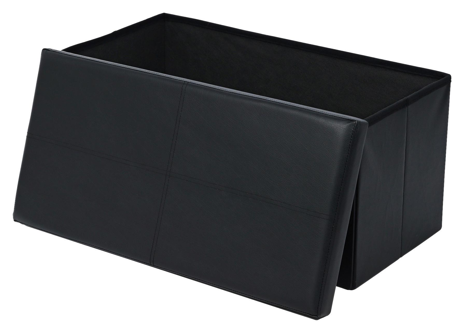 Bancă OLIVER 2 - negru, Modern, textil/material pe bază de lemn (76/38/38cm) - Modern Living
