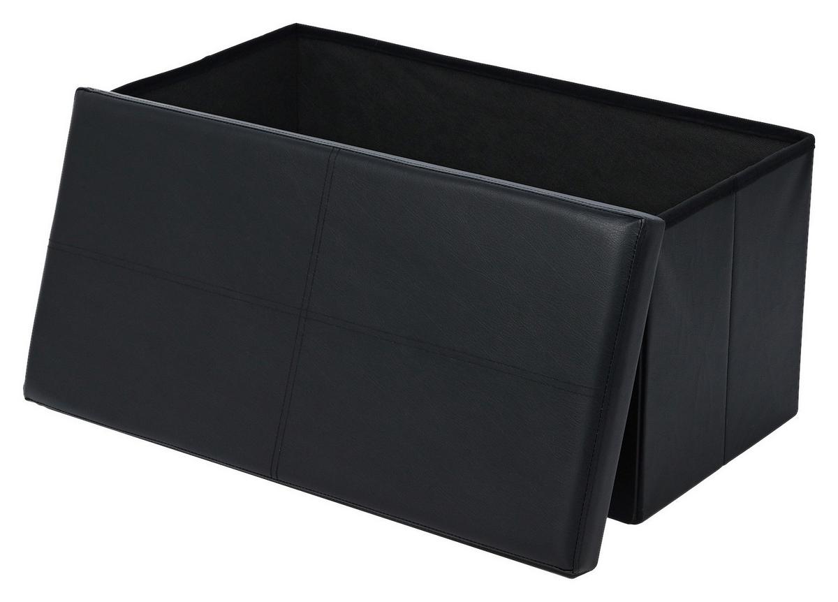 Bancă OLIVER 2 - negru, Modern, textil/material pe bază de lemn (76/38/38cm) - Modern Living