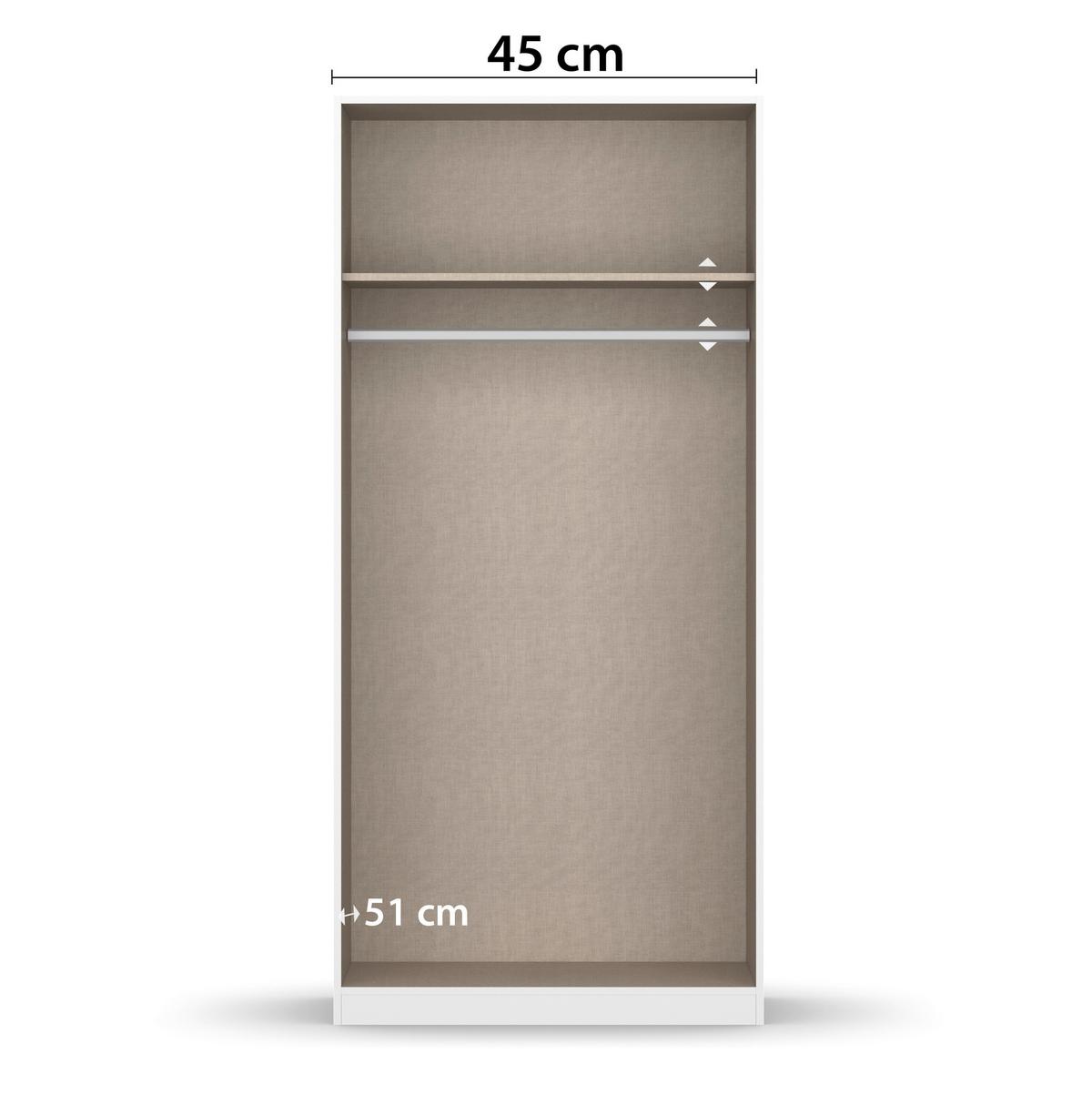 Ormar S Klasičnim Vratima Berlin - siva/hrast Artisan, Moderno, drvni materijal/plastika (91/210/54cm) - Modern Living