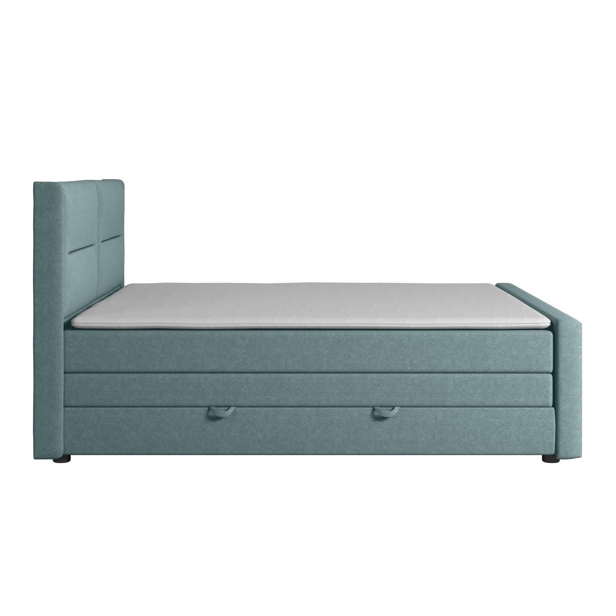Boxspringbett Kyoto ca. 180x200 cm Blau - Blau, MODERN, Holz/Kunststoff (180/200cm) - MID.YOU