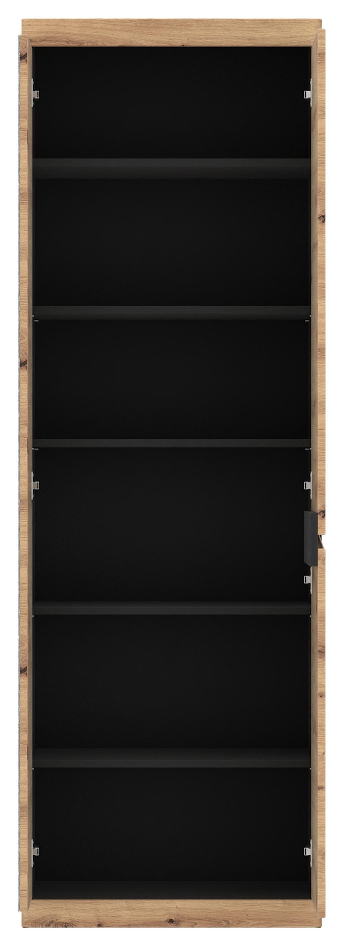 Garderobna Omara Turino, Barva Hrasta, Antracit - barve hrasta/antracit, Moderno, umetna masa/leseni material (65/196,5/40cm)