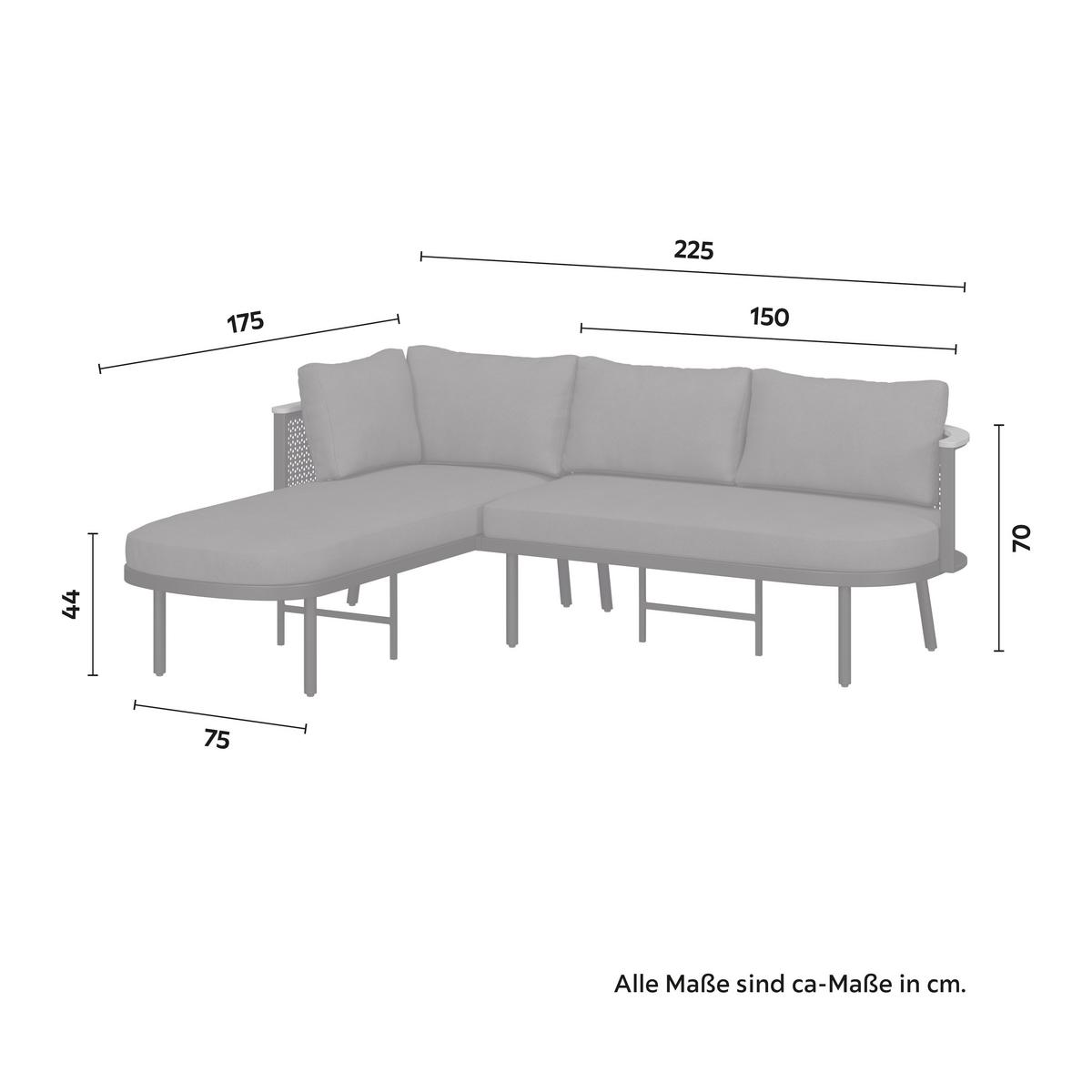 Kerti Étkezőgarnitúra Lissa - bézs/fekete, Modern, műanyag/textil - Bessagi Garden