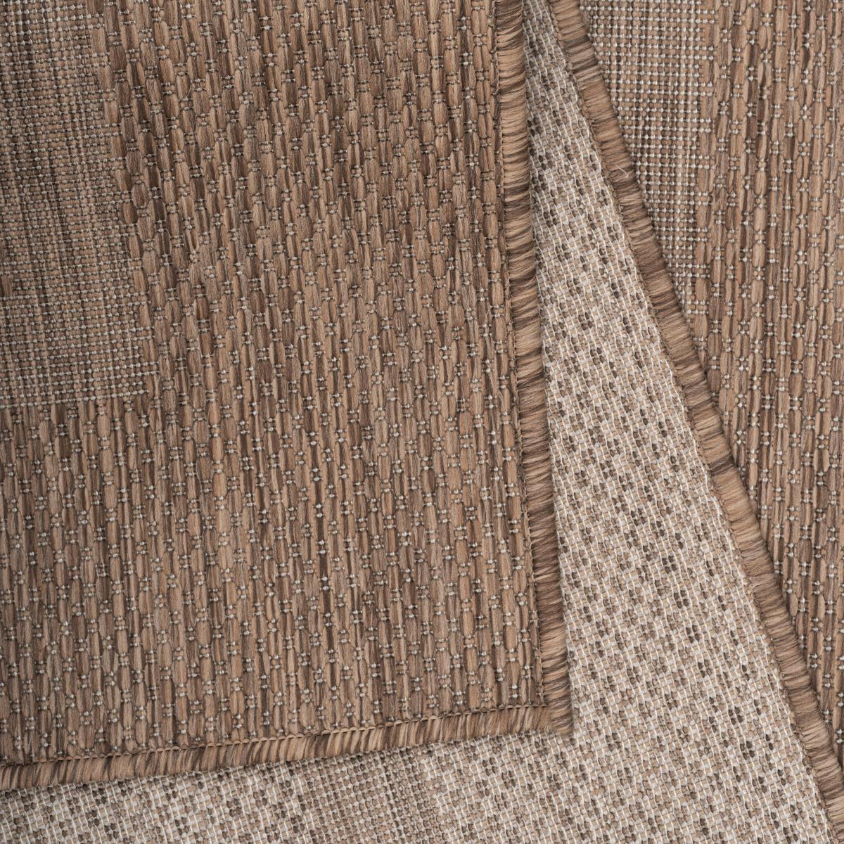 Flachwebeteppich Relax Braun Ø ca. 200cm - Braun, Basics, Textil (200/200cm) - Novel