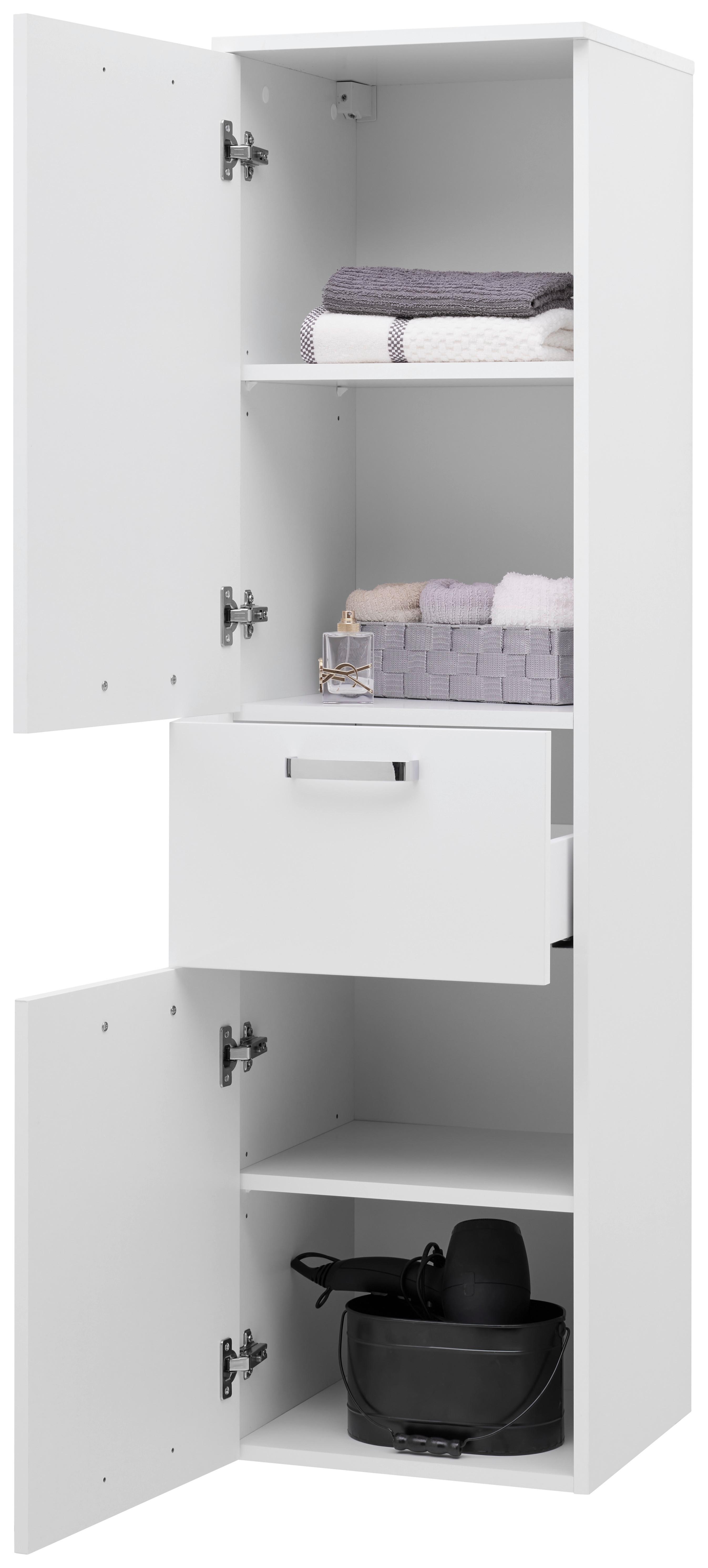 Dulap înalt Fresh - alb, Konventionell, material pe bază de lemn (40/147/38,5cm) - Ondega
