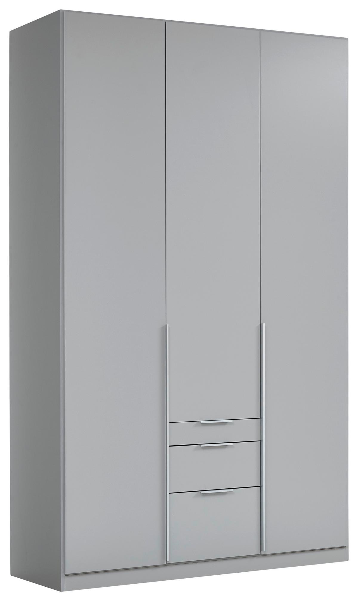 Dulap cu uși rotative ALABAMA - gri deschis, Modern, material pe bază de lemn (136/229/54cm)