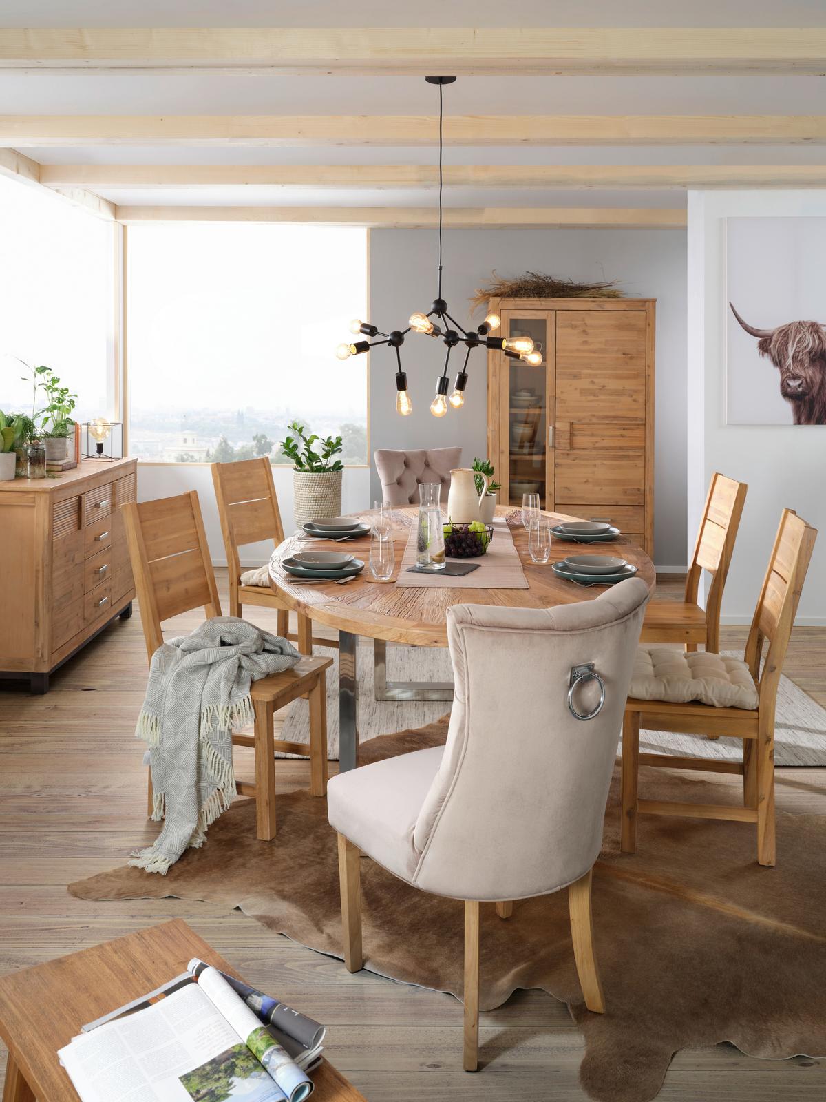 Stolice Joleen - prirodne boje/taupe, Lifestyle, drvo/metal (55/97/64cm) - Mömax