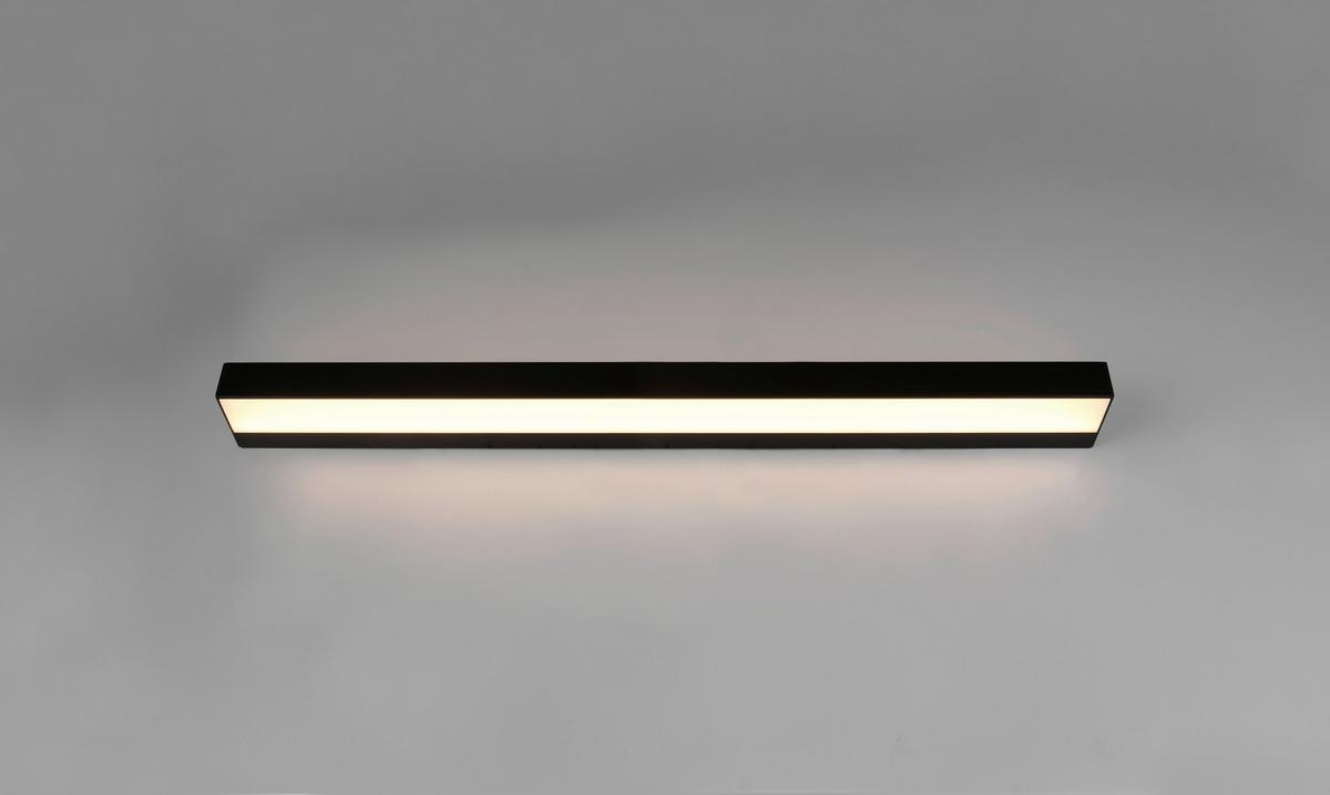 LED-Wandleuchte Rocco in Schwarz/Chrom max. 13 Watt - Chromfarben/Schwarz, Basics, Kunststoff/Metall (3,6/90/8cm) - Trio Leuchten