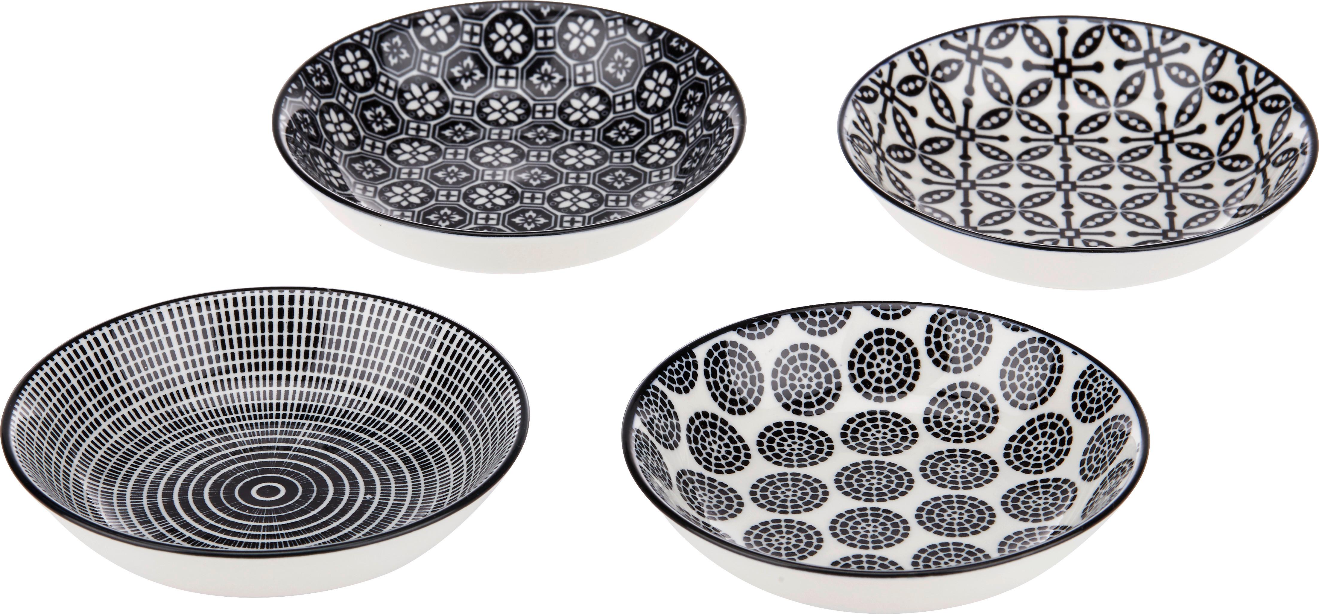 Schale Shiva diverse Designs - Weiss/Schwarz, Lifestyle, Keramik (9,5/2cm) - Modern Living