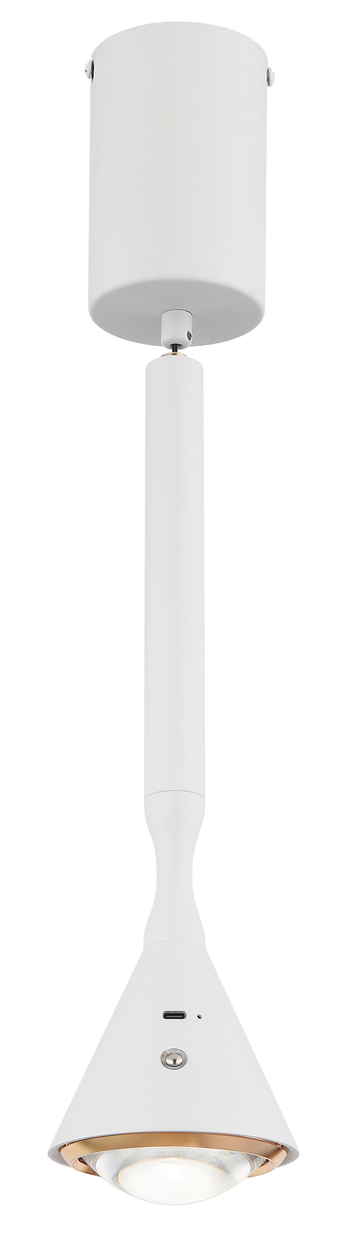 Led-hängeleuchte 16061w Lucinda - Weiss, Design, Kunststoff/Metall (9,9/50-210cm) - Globo