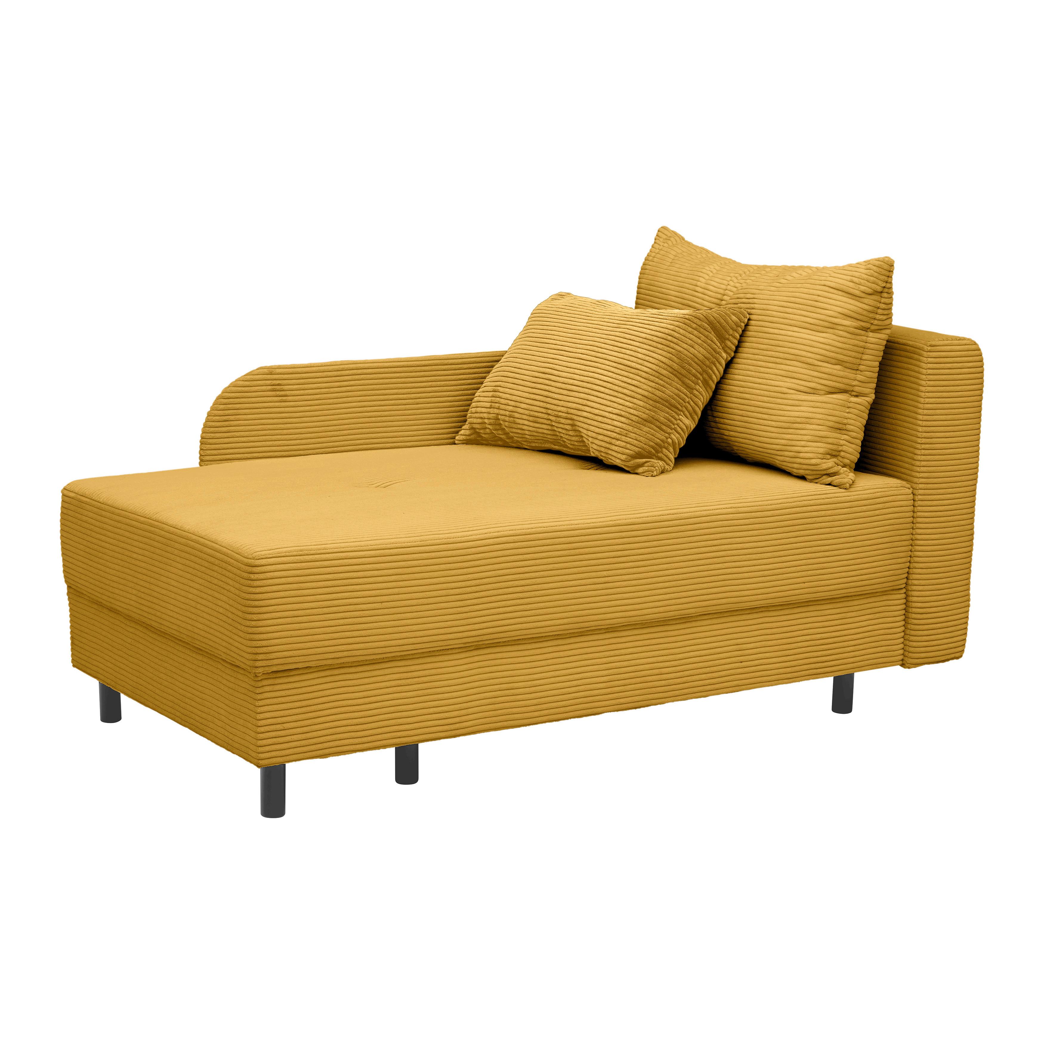 Liege Nova Senfgelb - Senfgelb/Schwarz, MODERN, Holz/Textil (145/62/85cm) - Mömax