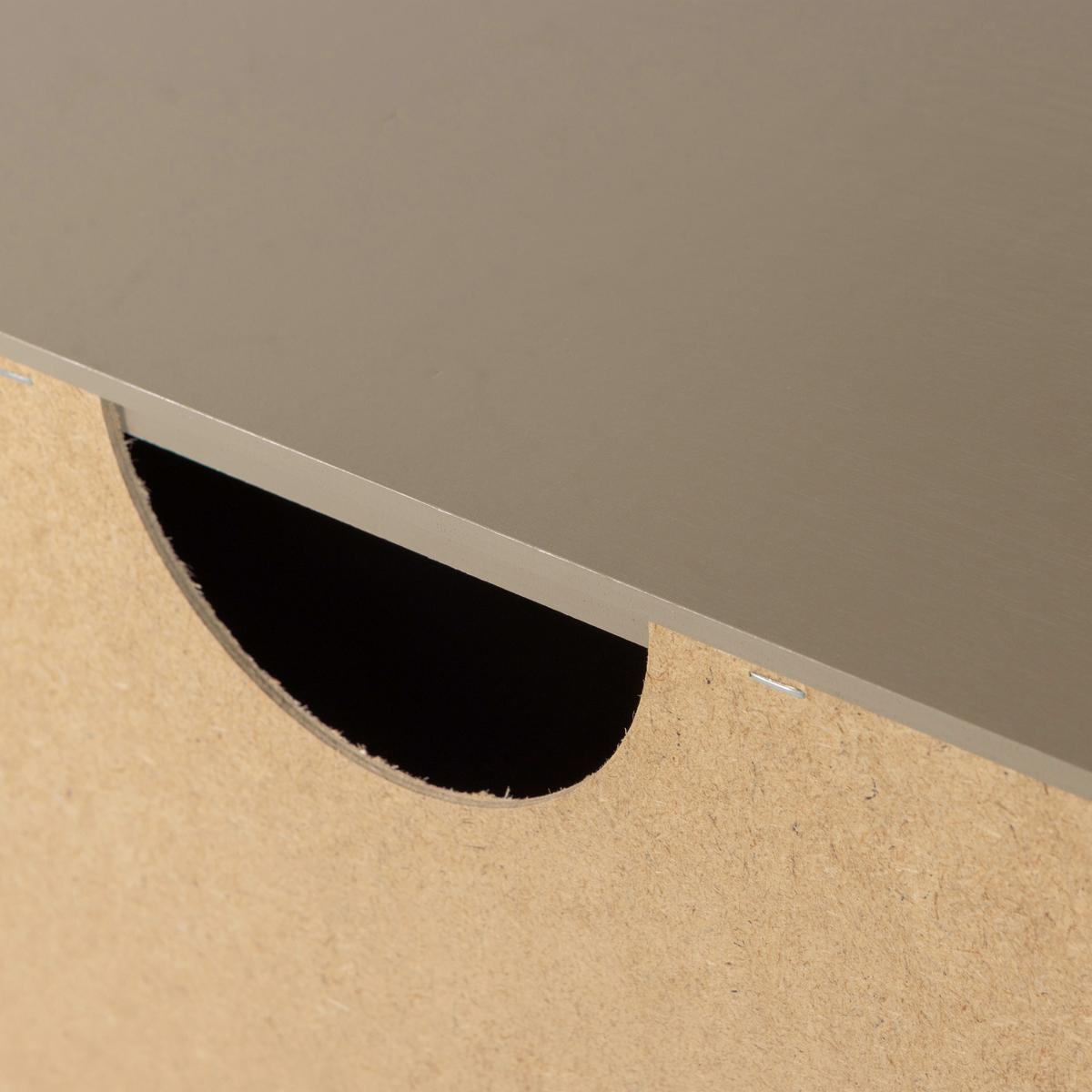 Kommode Gunnar Schlammfarben B: 94 cm - Schlammfarben/Schwarz, Design, Holz/Metall (94/93/52cm) - Livetastic