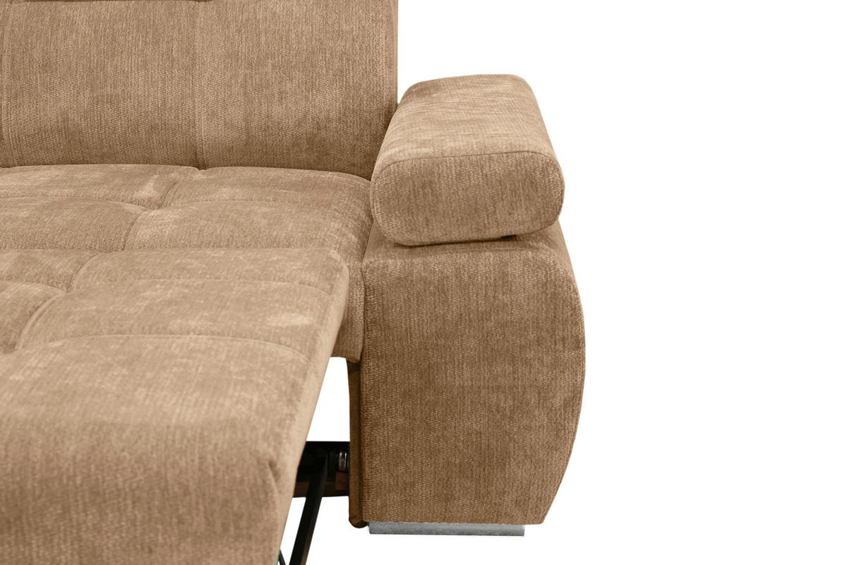 Kutna Garnitura Vegas - srebrne boje/bež-smeđa, Design, drvo/tekstil (173/294cm) - Modern Living
