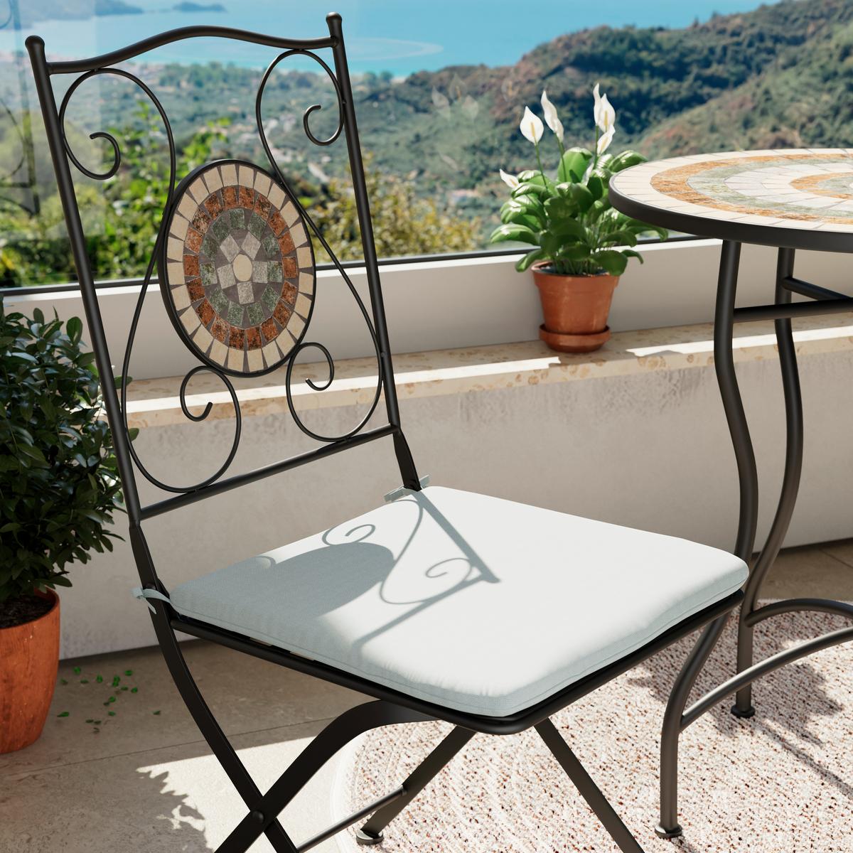 Set balcon Dubrovnik - verde/negru, Romantik / Landhaus, ceramică/metal (60/71/60cm) - Mömax