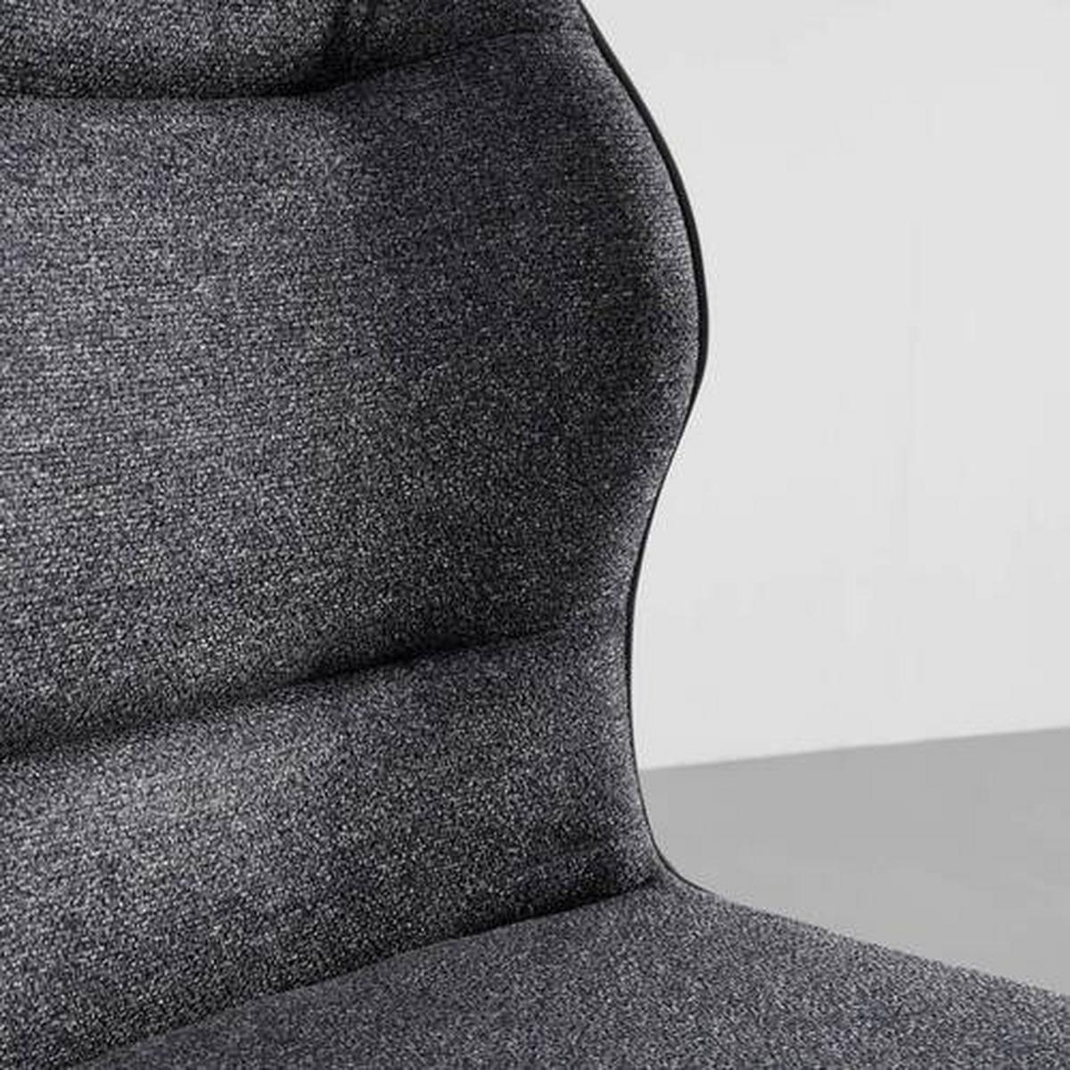 KRZESŁO EVA - ciemnoszary/czarny, Modern, metal/drewno (49/91/59cm) - Bessagi Home