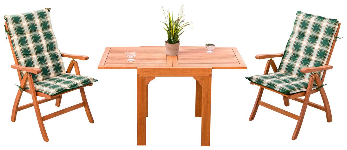 Set Za Balkon Maracaibo, Masivno - zelena/rjava, Konvencionalno, tekstil/les - Gardenson