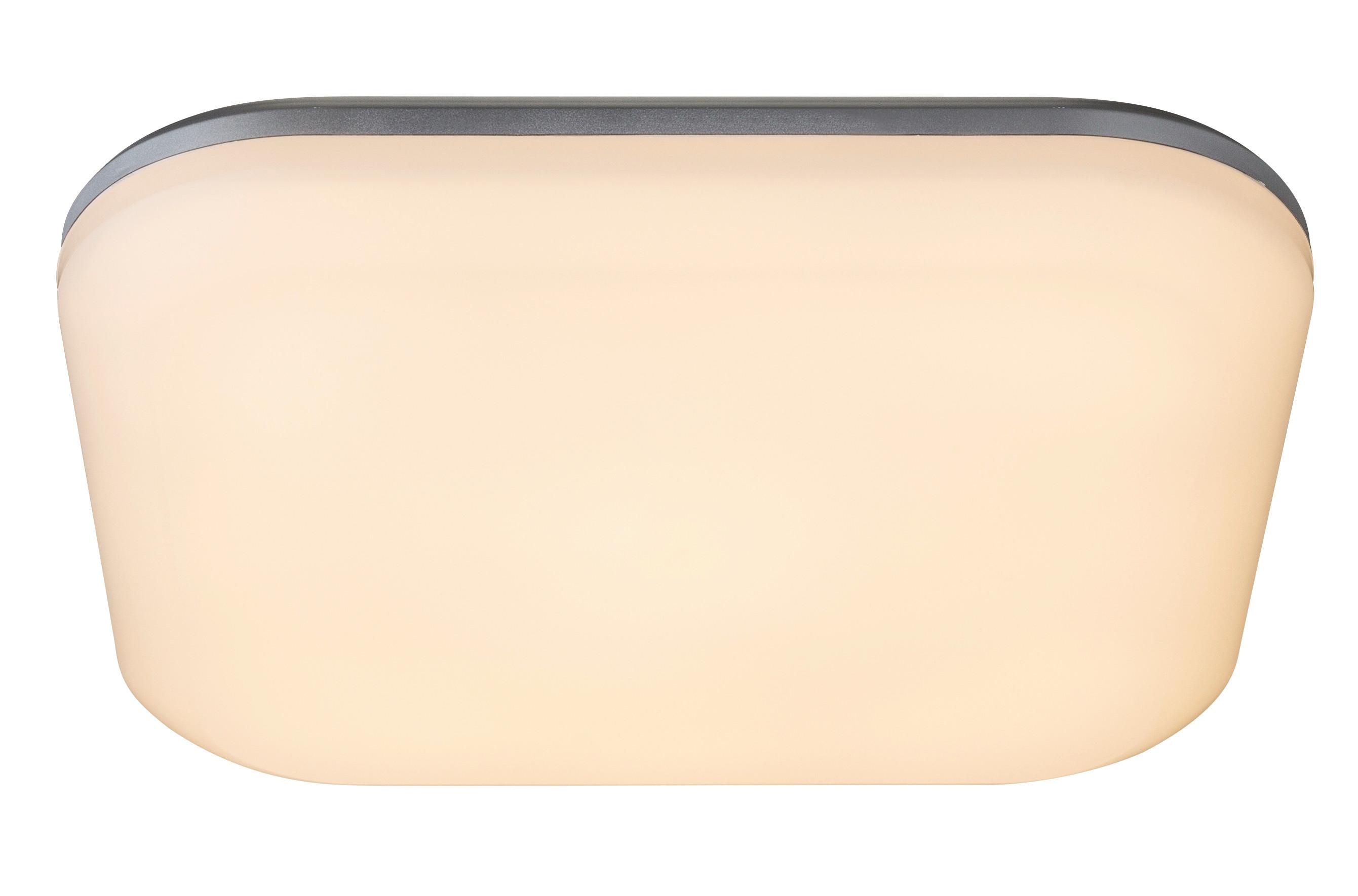 LED-Außenleuchte Dori in Weiß/Silber max. 24 Watt - Silberfarben/Opal, Basics, Kunststoff (33/33/5,6cm) - Globo
