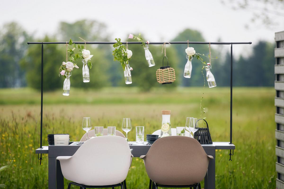 Postolje Za Dekoraciju Stola Rack - crna, Moderno, metal (90/140cm) - Modern Living
