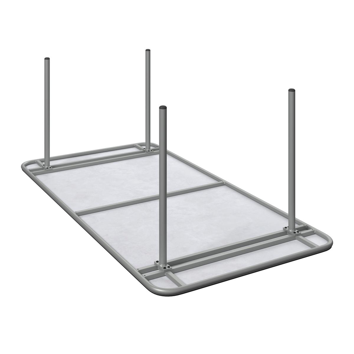 Gartentischgruppe Kanada Creme/Hellgrau - Creme/Hellgrau, MODERN, Glas/Textil