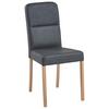 Stuhl Solar in Schwarz Lederlook - Eichefarben/Schwarz, Basics, Holz/Textil (45/90/55cm) - Based