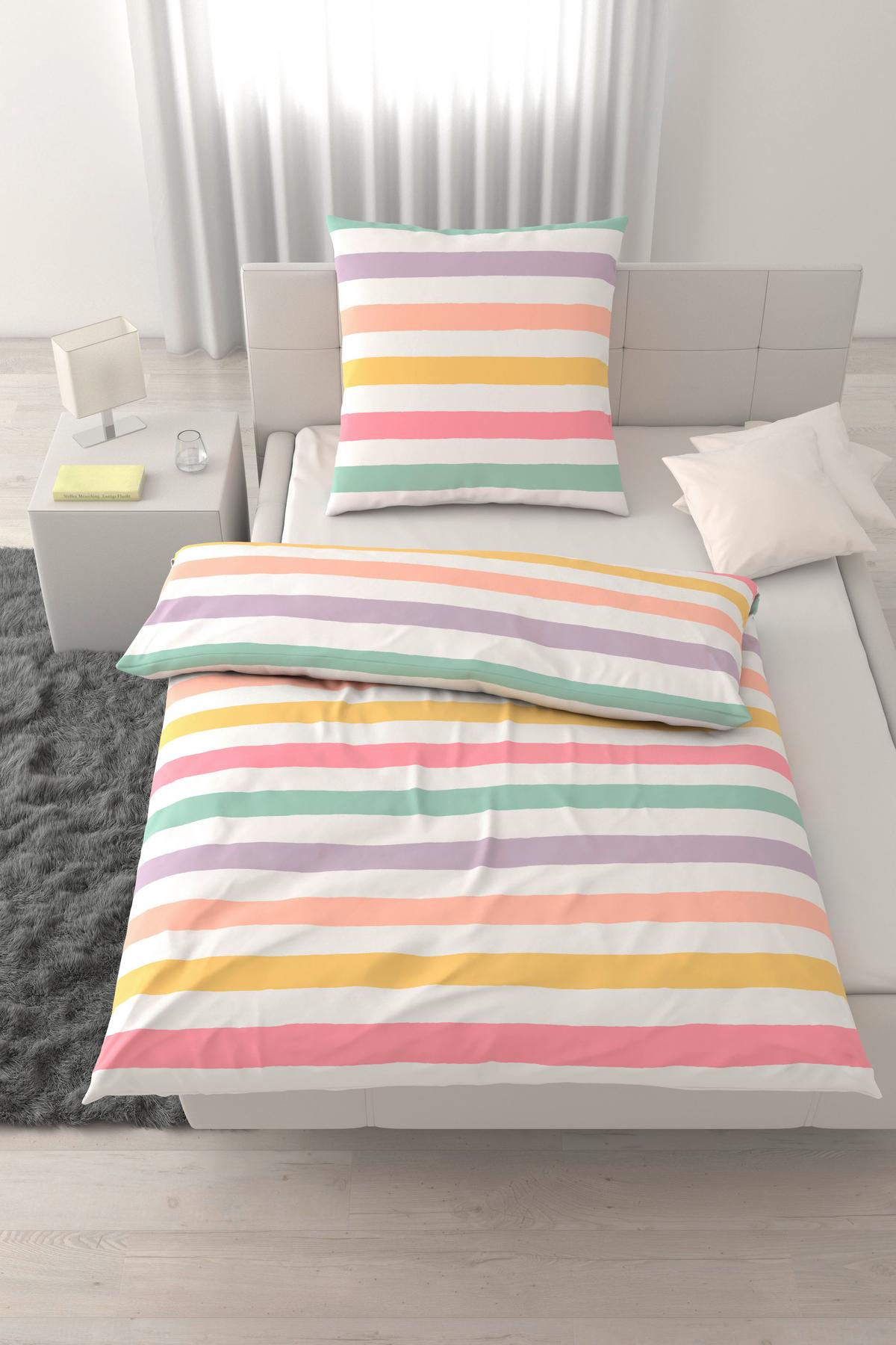 Bettwäsche Lotte Multicolor ca. 135x200cm - Multicolor, Textil (135/200cm) - Mömax