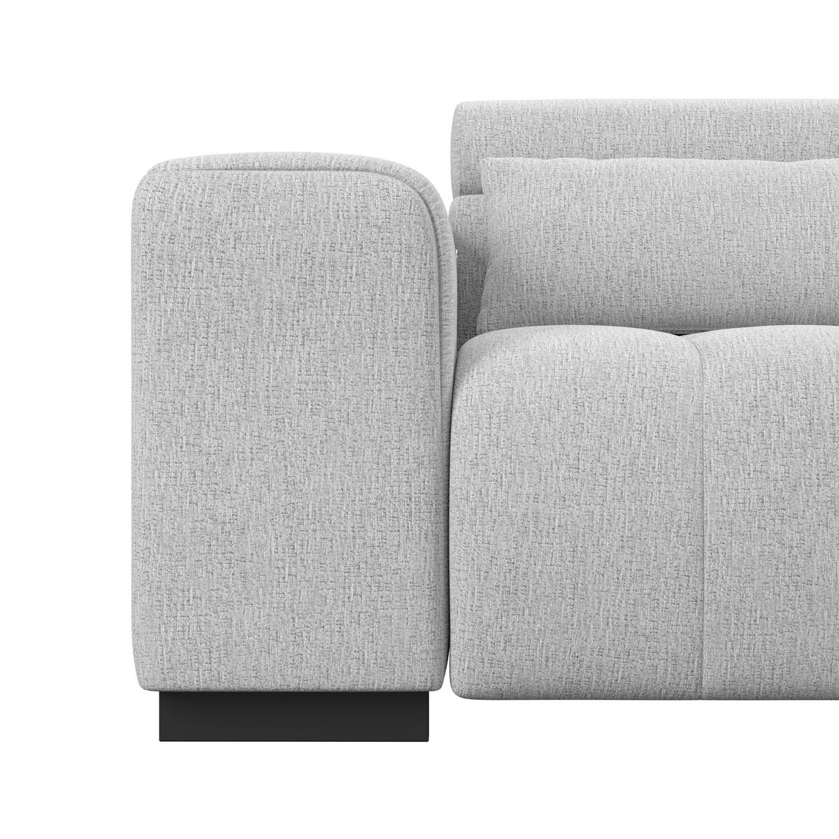 Kutna Garnitura Matera - svijetlo siva/crna, Trend, tekstil/drvo (311/226cm)