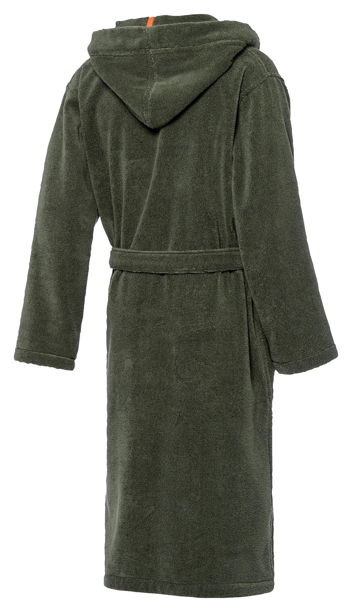 SZLAFROK KĄPIELOWY JOOP! MĘSKI - oliwkowa zieleń, Basics, tkanina (46/48null) - Joop!