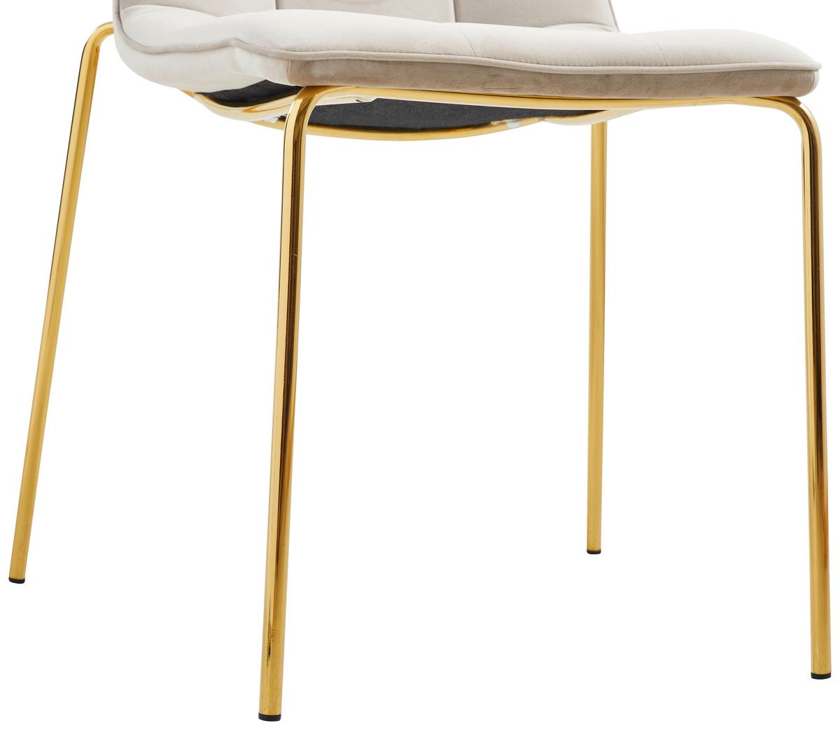 KRZESŁO MEGA - kolor złoty/taupe, Lifestyle, metal/drewno (57/83/60cm) - MID.YOU