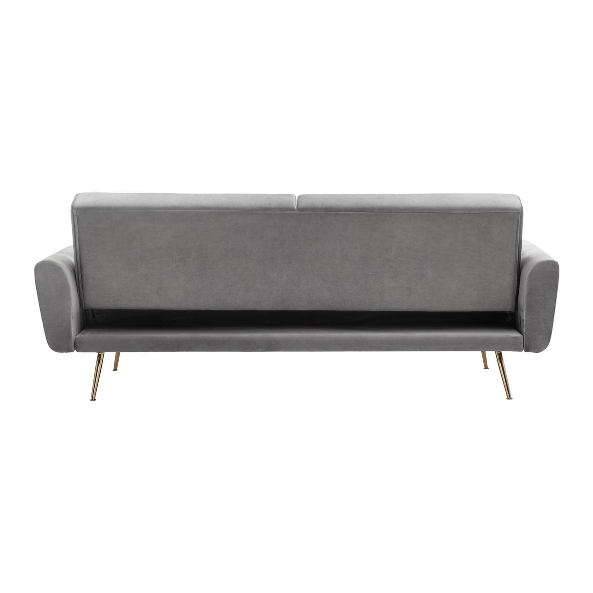 Canapea extensibilă GUILIA - gri, Modern, lemn/textil (211/85/83cm) - Bessagi Home