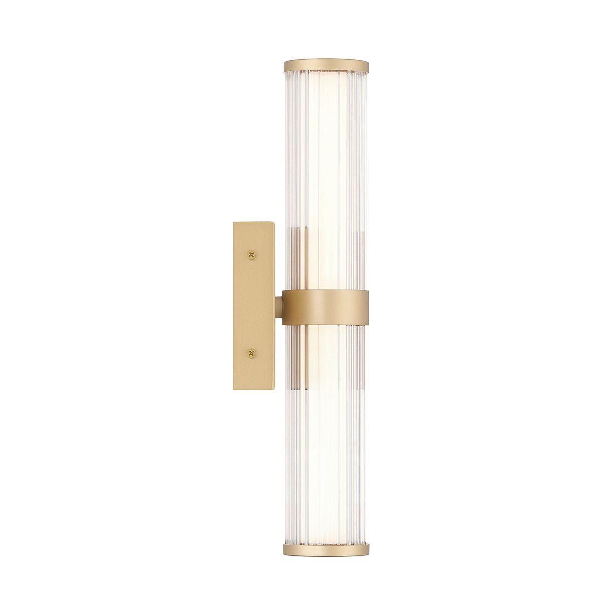 LED Falilámpa Qn-Fayton-S-Bg - aranyszínű, Konventionell, üveg/fém (35,5/9/10,1cm) - Elstead Lighting