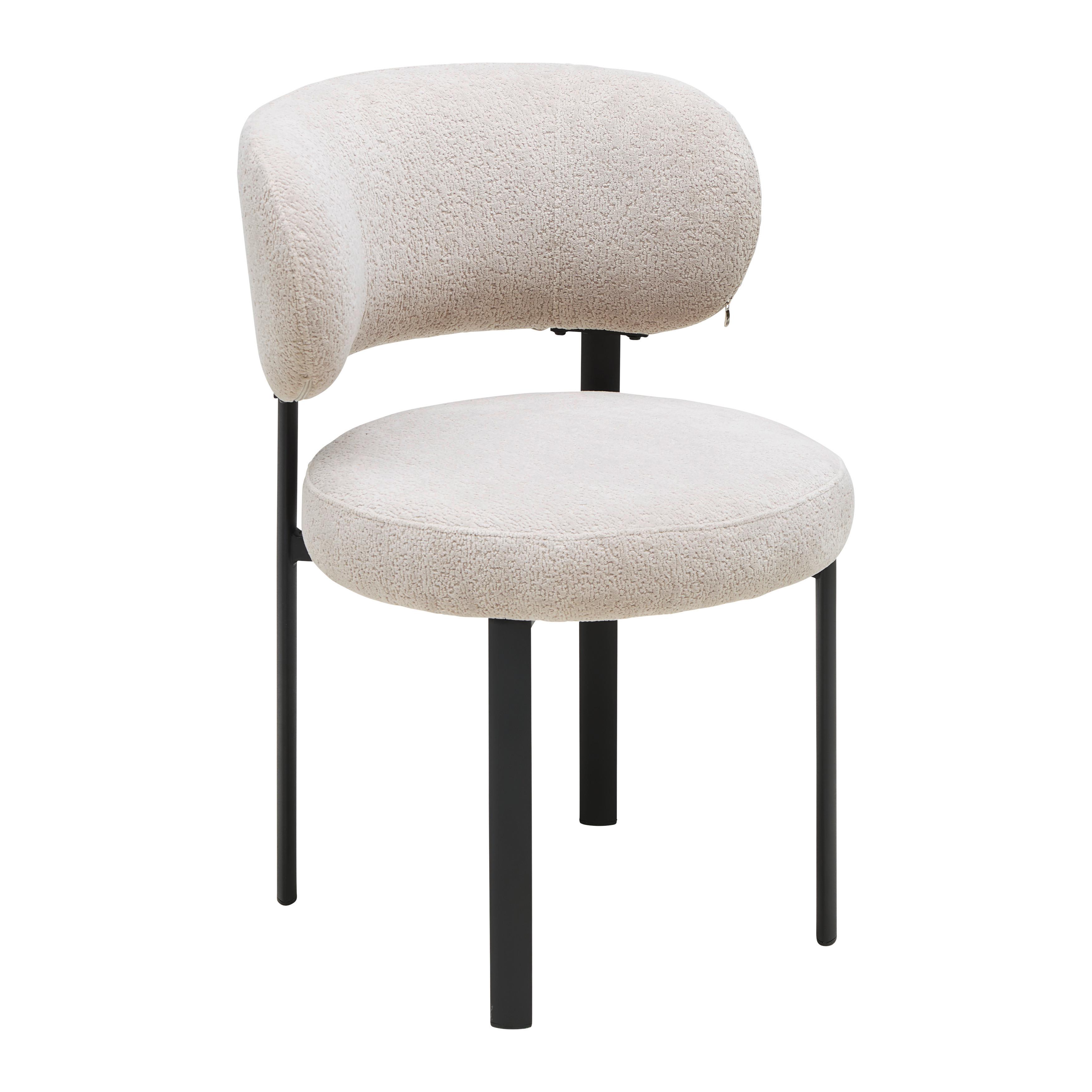 Stuhl Sigi Schwarz/Hellgrau Webstoff - Hellgrau/Schwarz, MODERN, Holz/Textil (54.5/78/59cm) - Mömax