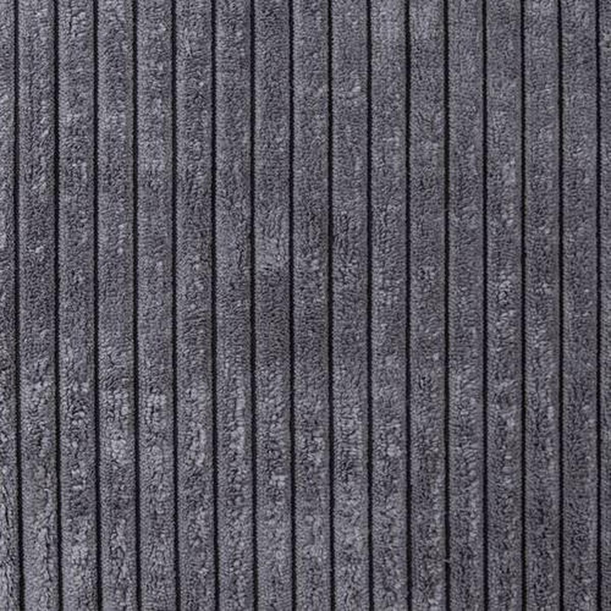 Wohnlandschaft Frederico Grau Cord - Chromfarben/Grau, MODERN, Holz/Textil (302/188cm) - MID.YOU