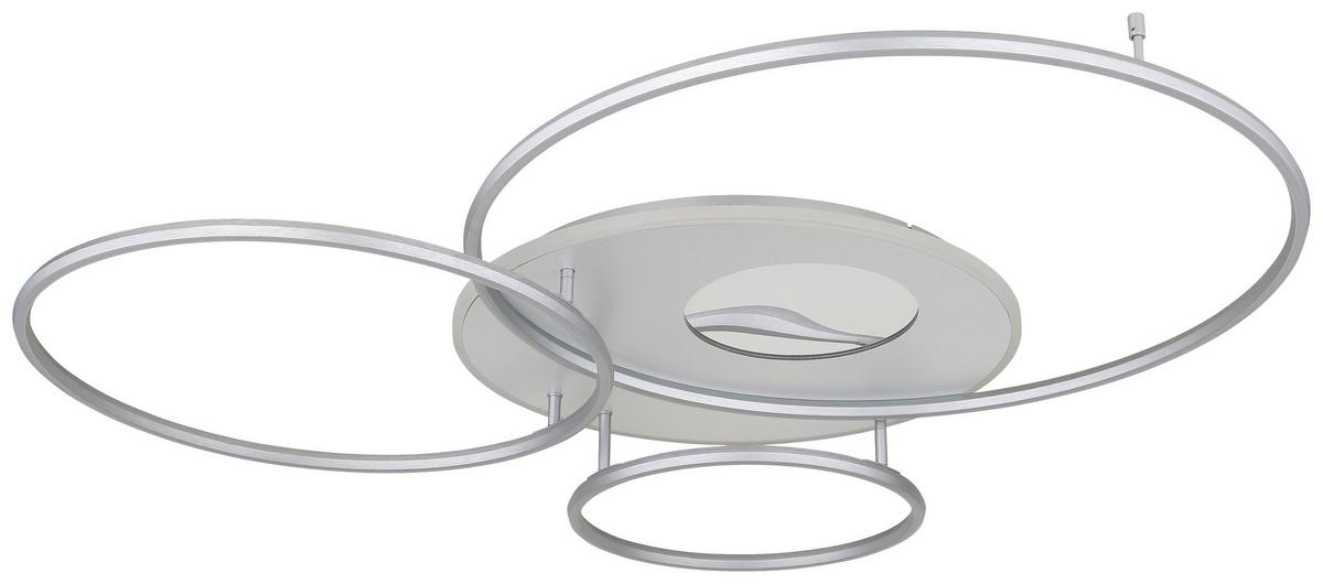 LAMPA SUFITOWA LED 48466-70A INVERTINA - kolor srebrny/biały, Design, tworzywo sztuczne/metal (126,4/105,3/13cm) - Globo