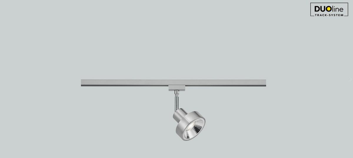 Schienensystem-Strahler Leon Duoline Nickelfarben max. 40 W - Nickelfarben, Basics, Metall (11/18cm) - Trio Leuchten