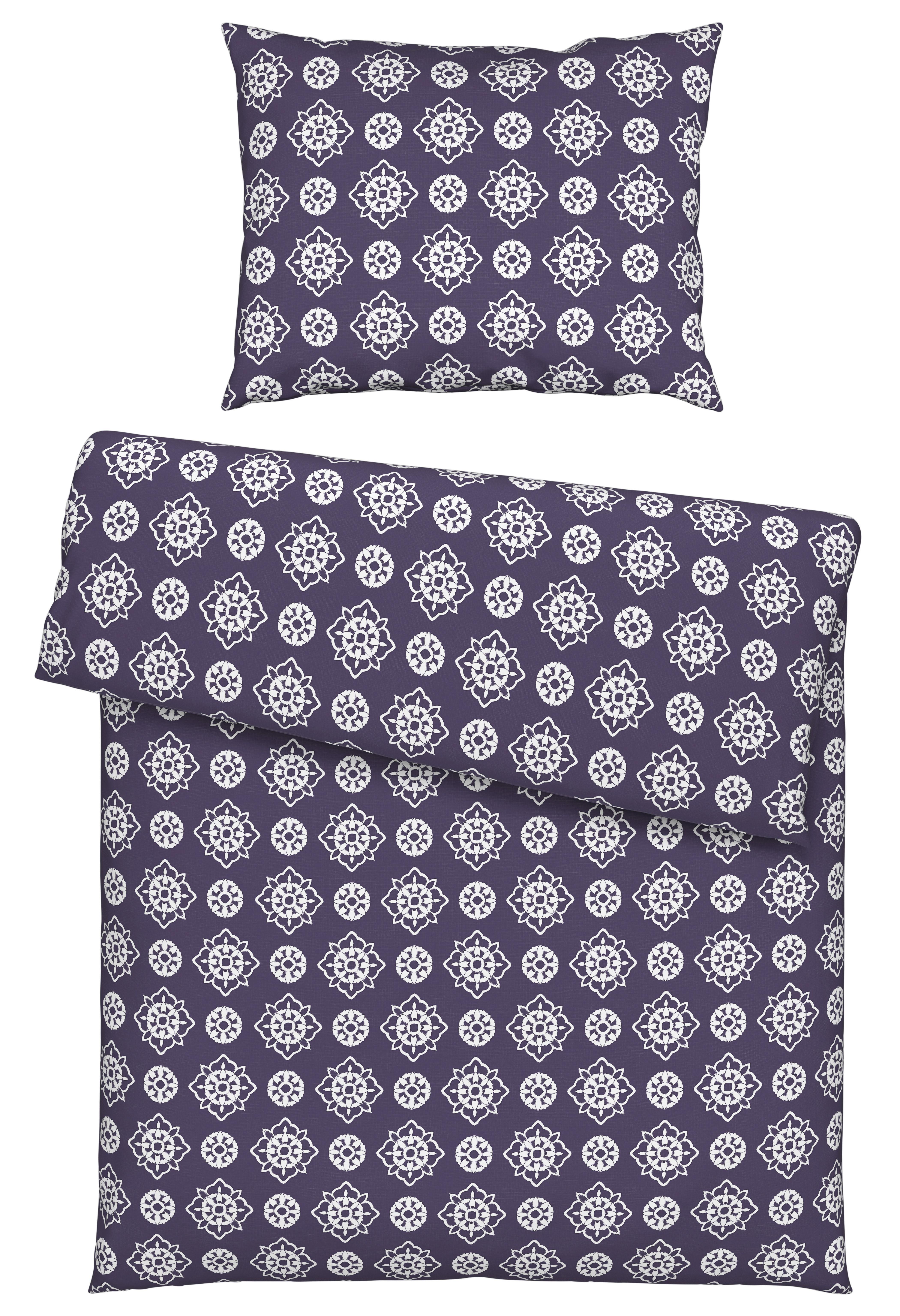 Bettwäsche Amba ca. 160x210 cm - Flieder/Rosa, Textil (160/210cm) - Modern Living