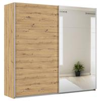 Ormar S Klasičnim Vratima Feldkirch - srebrne boje/hrast Artisan, Moderno, drvni materijal/metal (225/210/62cm) - Modern Living