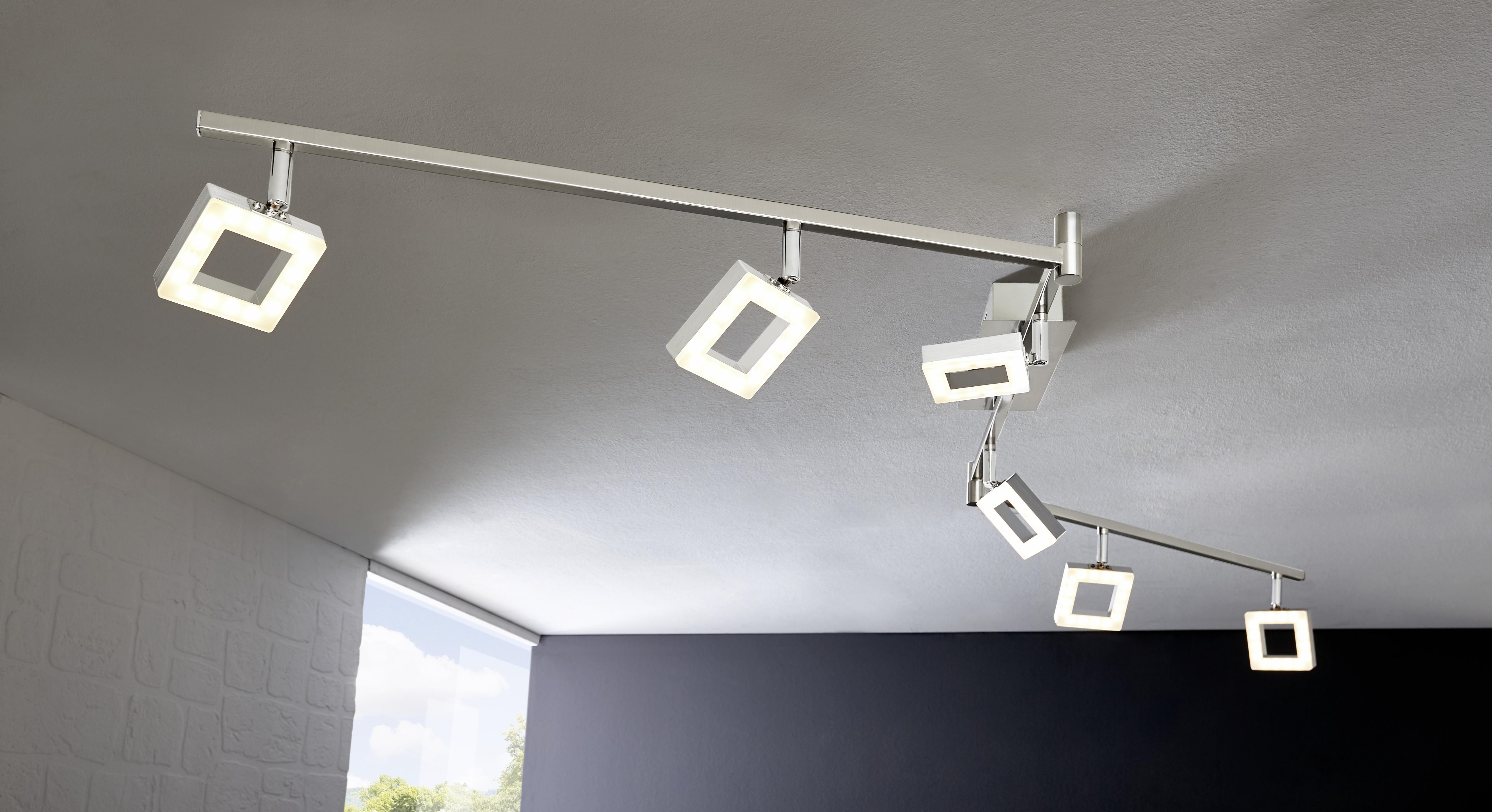 LAMPA REFLEKTOROWA LED REAL II *SBN* - kolor aluminiowy/kolor niklowy, Design, tworzywo sztuczne/metal (180,5/8/21,5cm) - Novel