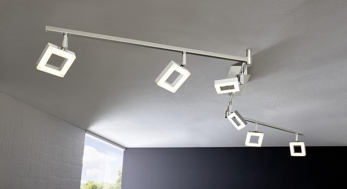 LAMPA REFLEKTOROWA LED REAL II *SBN* - kolor aluminiowy/kolor niklowy, Design, tworzywo sztuczne/metal (180,5/8/21,5cm) - Novel